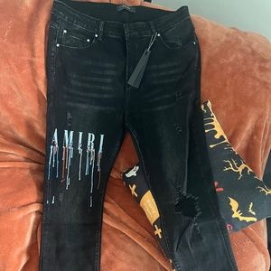 AMIRI Paint Drip Logo Jean